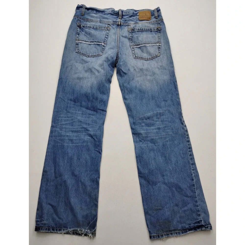 Aeropostale Benton Original Bootcut Jeans Mens 34x34 Faded Wash Blue Y2K